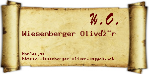 Wiesenberger Olivér névjegykártya